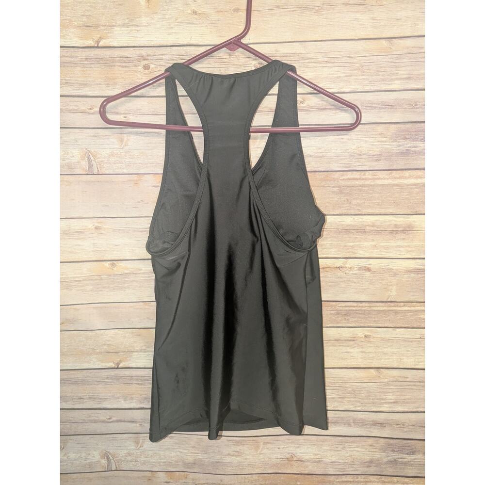Volcom Women’s Black Racerback Tank Top Size Large Athletic Activewear Logo Shir - Picture 4 of 4